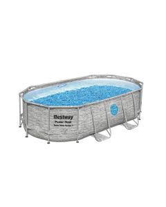  Power Steel™ Swim Vista™ 427x250x100 cm Oval Solo Pool, steel frame and liner, stone design